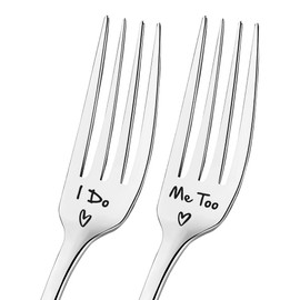 Anniversary Christmas Gifts for Women Couples Bride and Groom Fork Set Gifts for Men Husband Wife Bridal Shower Housewarming Gifts for Him Her Newlywed Birthday Gift for New Couples Forks