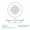 Brushed Nickel 4-1/4" OD Snap-in Shower Drain Cover Replacement, Welsan