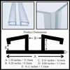 DistinctAndUnique New Clear PVC Piano Style Living Hinge for 3/16"