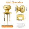 Probrico Interior Door Knob for Hallway, Gold Door Knobs Closet
