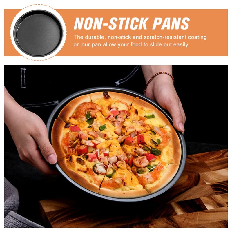 Operitacx Non Stick Pizza Baking Tray Carbon Steel Baking Pan