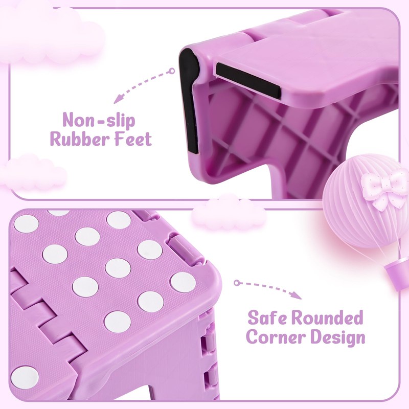 ACSTEP 9 Inch Folding Step Stool 300 LB Capacity Plastic