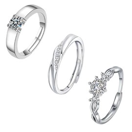 Tivleed Women's Adjustable Rings ，Elegant Silver-Toned Copper Ring for Everyday Wear，A versatile and stylish choice for women and fashion enthusiasts, this shiny adjustable ring offers a fit for any