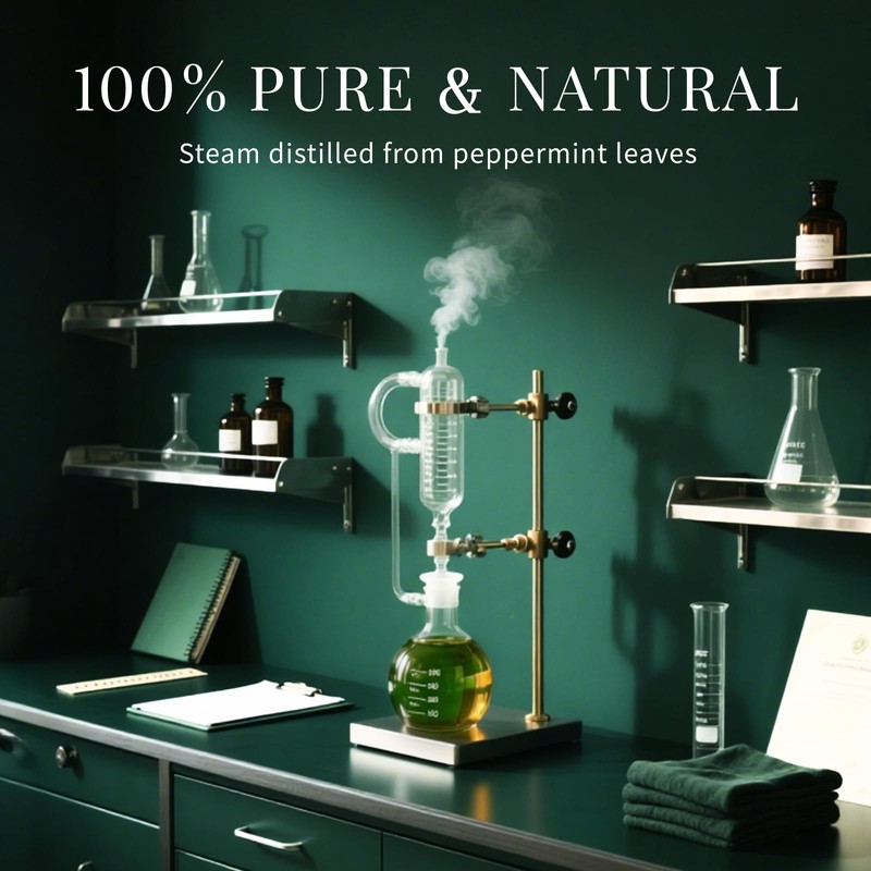 SU JUABA Peppermint Oil 4 Fl Oz, 100% Pure &