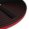 JSIWOTH Weather Stripping, Black D-Shaped Rubber Seal Strip for Doors/Windows,