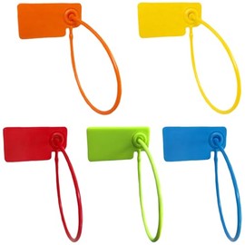 100 Stück Plomben, Beschriftungsschilder, Schlüssel Markierung, Kunststoff Kabelbinder Tags, Starke Kabelbinder Tags, Kann Beschriftet Werden, Beschriftungsschilder für Kleidung Schuhe Handtaschen