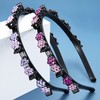 5 Pieces Flower Crystal Hair Band for Women Hairpin Headbands