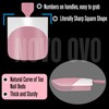 NOVO OVO French Tip Toe Nail Tips Press on, Sharp