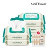 Mediflower 메디플라워 시카 마일드 클렌징 티슈 100매x5개+곡물 파우치 10매 Mediflower Cica Mild Cleansing Tissue 100 Sheets x 5 Packs + Grain Pouch 10 Sheets
