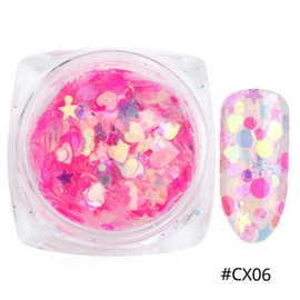 Beavorty 12pcs Moon Star Nail Sequins for Diy Manicure Decoration Unique Nail Art Supplies for Women Girls Lightweight Mixed Styles for Creative