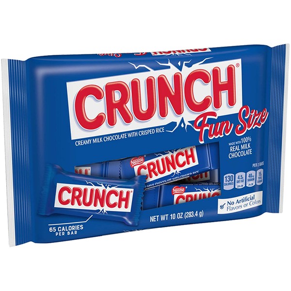 Crunch Chocolate Bar, Fun Size, 1 Bag, 11 oz