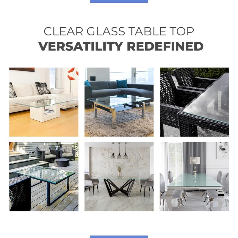 Fab Glass & Mirror Rectangle Glass 1/2" Thick Beveled Tempered