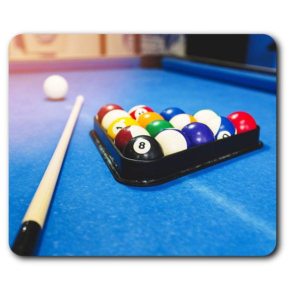 Comfortable Mouse Mat - Blue Pool Table Snooker 23.5 x