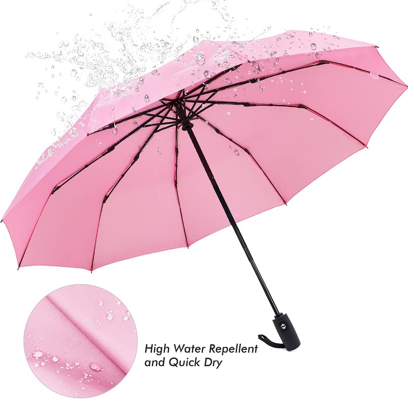 ZOMAKE Small Travel Umbrella Compact Portable Collapsible Umbrellas for Rain,