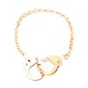Spinningdaisy Gold Plated Handcuff Bracelet
