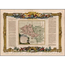 Historic Map - Gouvernemens de Bretagne/Regional Map of Brittany Region of France, 1771, Louis Charles Desnos - Vintage Wall Art 24in x 16in