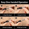 Upgrade 12 Pcs Bit Holder Keychain with 2 Black Carabiner,