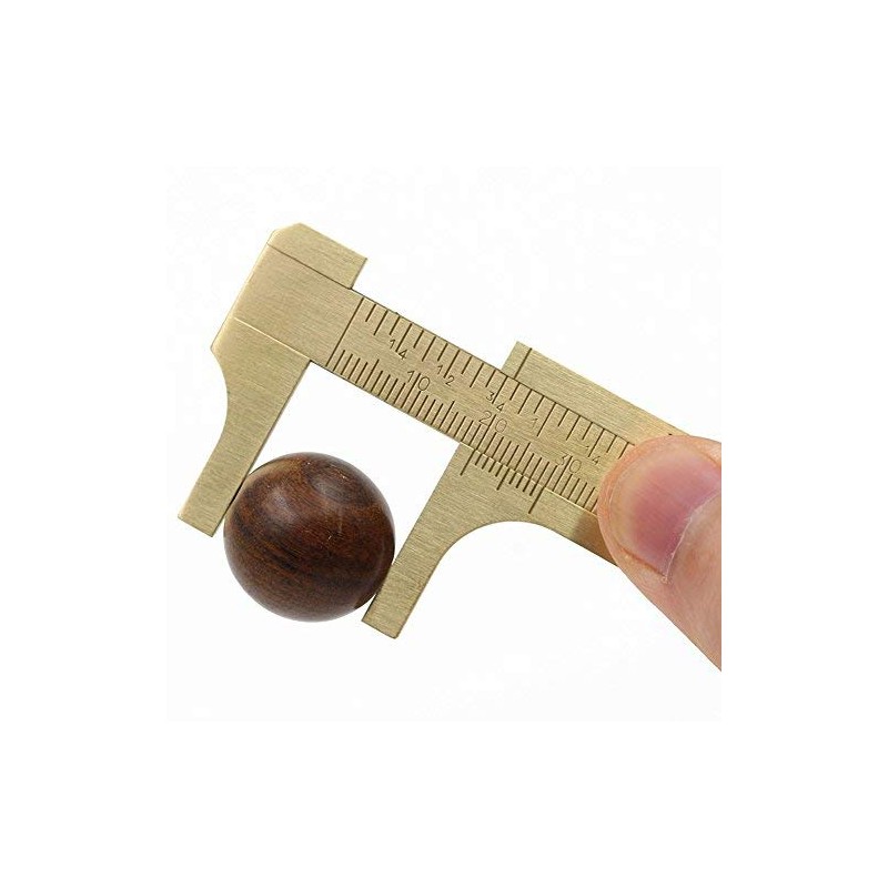 EKLOEN Mini Brass Sliding 80mm Double Scale Caliper for Measuring