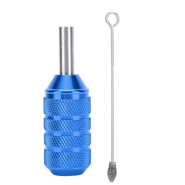 25mm Aluminum Cartridge Handle with Needles Tattoo Accessories (Blue)