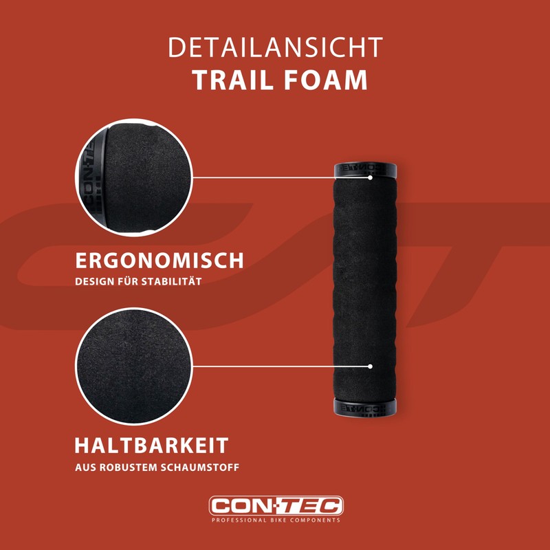 CONTEC Trail Foam Bicycle Grip 129 mm Shock Absorbing Foam