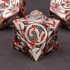 KERWELLSI Blood Metal DND Dice Set D&D with Box, 7Pcs