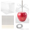 10+10 Candy Apple Kits, AngleKai 10Pcs Bling Candy Apple Sticks/