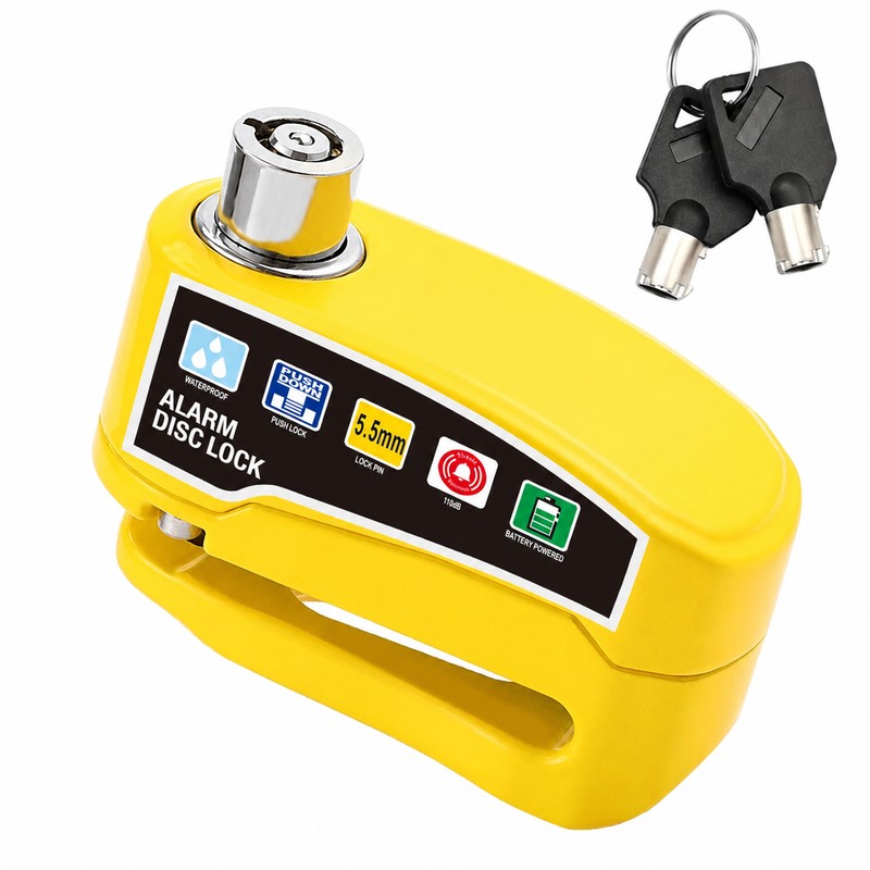 Alarm Disc Brake Lock for Motorcycles & Bicycles – Waterproof