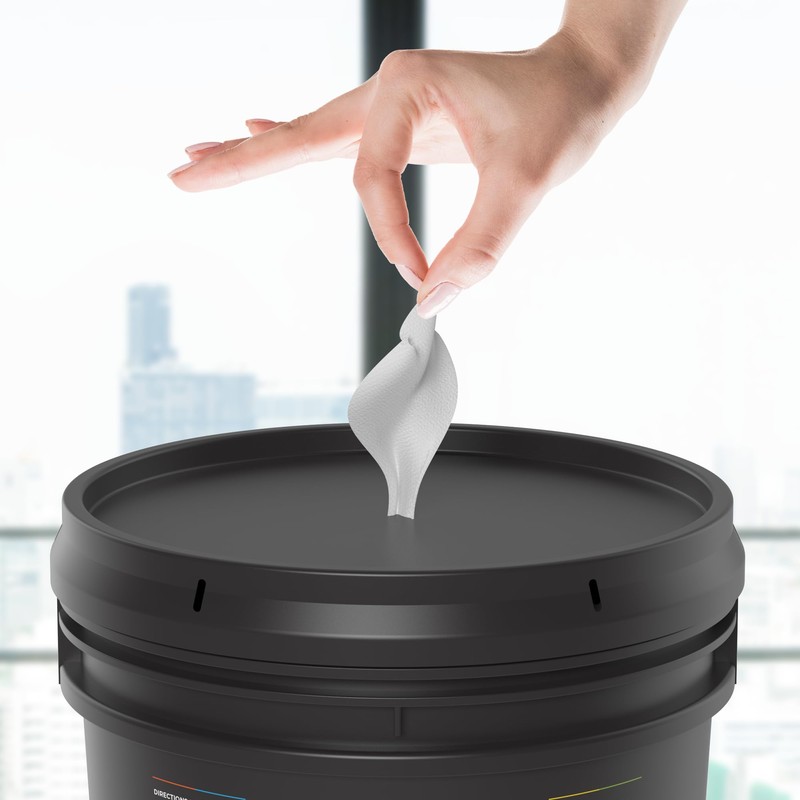 Surface Care Wipes with Reusable Dispenser Bucket 800 Count Refill