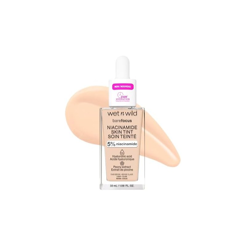 Base de Maquillaje Tinta Serum Niacinamida, Acido Hialuronico, Vitamina E,