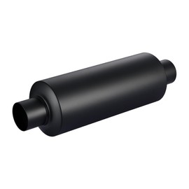 EVIL ENERGY 2.25" Resonator Muffler Stainless Steel Black (2.25 inch Inlet/Outlet, 13.8" Length)