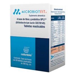 Microbiot Fit 30 Tabletas Masticables Sabor Sin Sabor