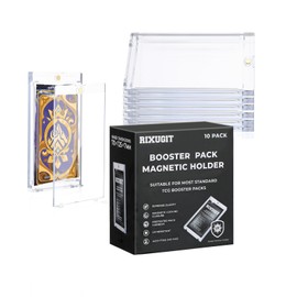 10-Pack One Touch Booster-Pack Magnetic-Holders - UV Protection Clear Booster Pack Cases, Fit for Standard Cards Storage and Display, Protect Your Collectible Cards, Sports Cards, and Gaming Cards
