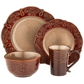 Elama’s Salia 16 Piece Stoneware Dinnerware Set