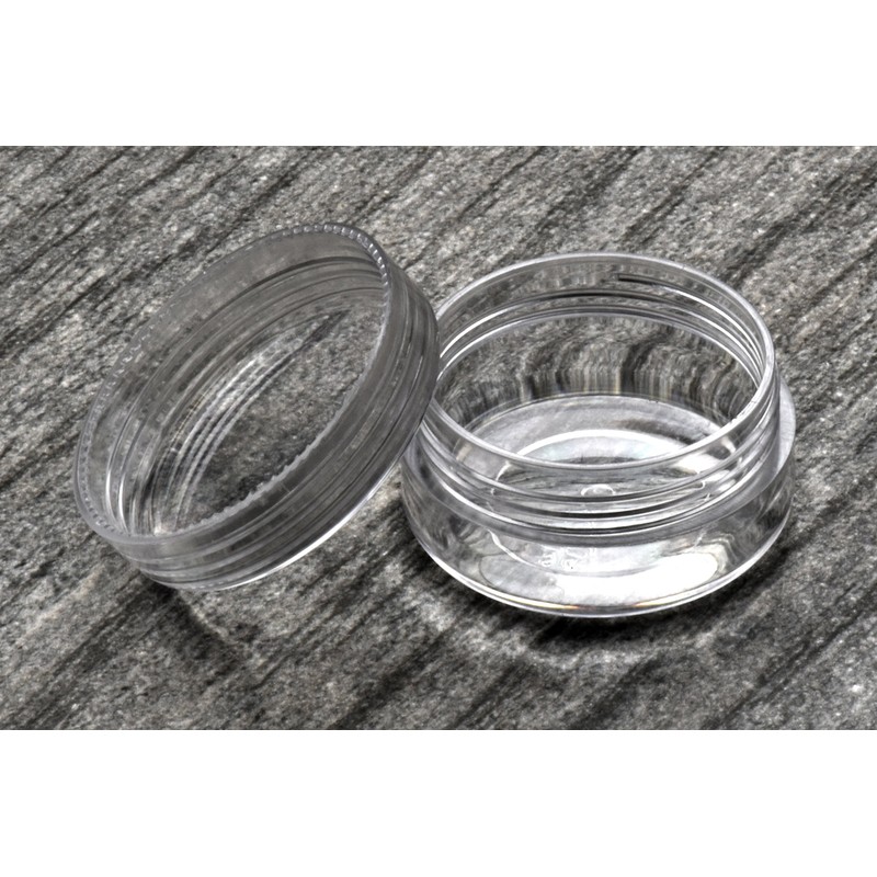 SE 12-Piece Set of Clear Round Plastic Storage Containers with