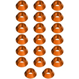 UB-Lab. 20 Pcs M3 Color Washers Gray Inner Diameter 3.1mm OD 9.8mm Aluminum Alloy Cone Bumper Washers