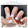 Nagelfolie Weiße French Tip Transparent, KALEFUL Gel Nail Nagelfolien Selbstklebend