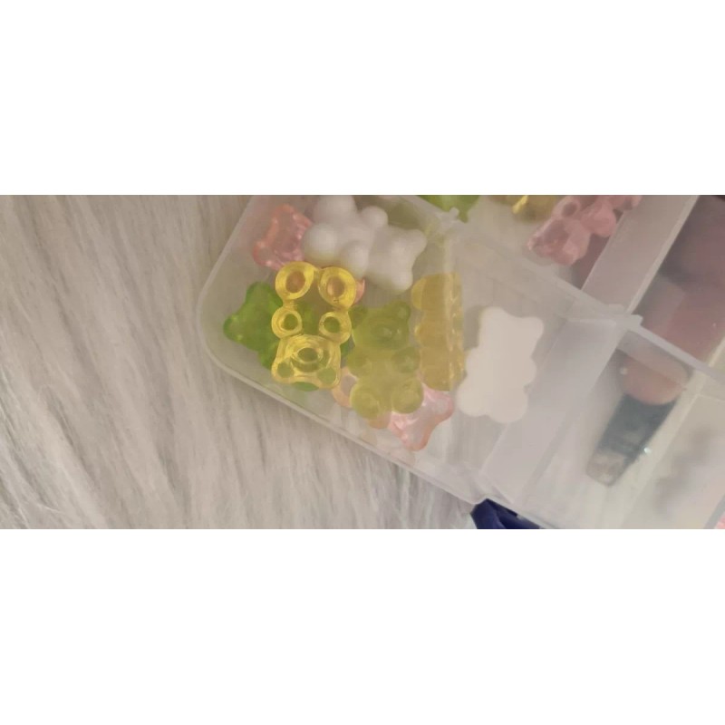 Oso Resina 3d Kawaii P Decoración D Uñas 8 U