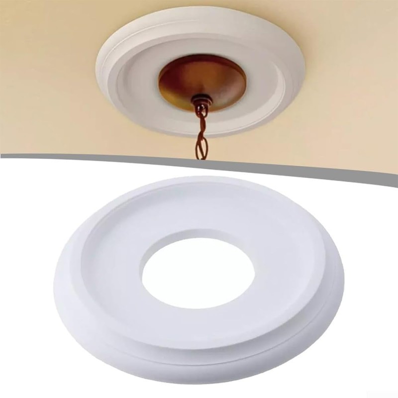 Laroal 10 Inch 25CM PU Ceiling Medallion Decorative Base for