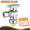 HeSun 5-PCs Push-Fit Angle Stop Valve, 1/2" Push x 1/4"
