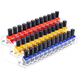 FFowcye Organizador de esmalte de uñas, soporte de 3 niveles para esmalte de uñas, soporte de tinta de acrílico para anteojos de sol, soporte de exhibición de aceite esencial con capacidad para hasta 36 botellas