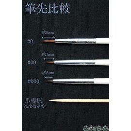 Cali&Brita [Set of 30] Modeling Brush, Surface Brush Brush, Ultra Fine Brush, Individual Case Included (S: #000)