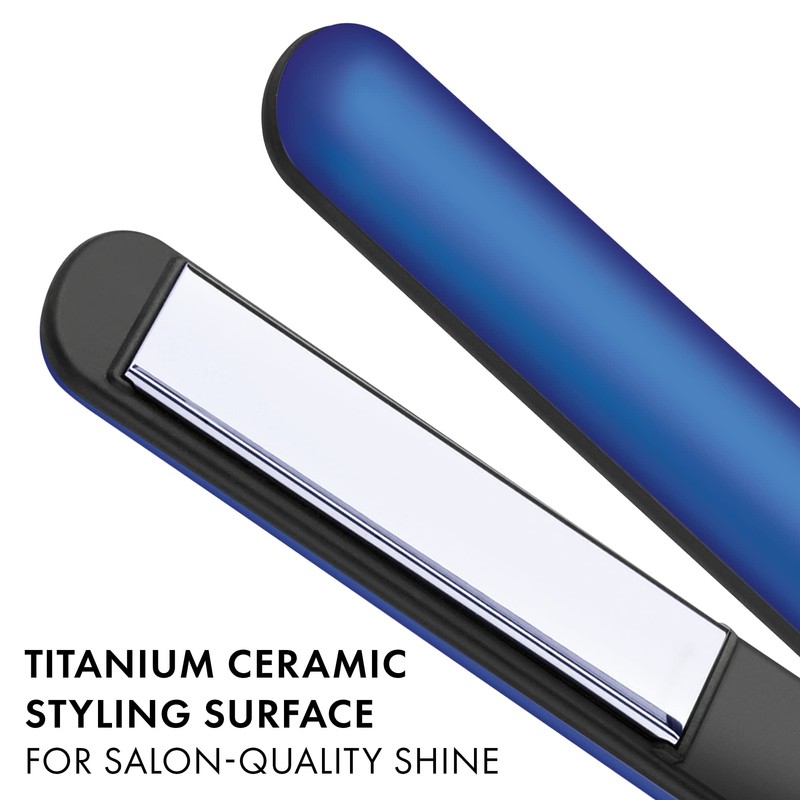 Hot Tools Professional Radiant Blue Micro-Shine Titanium Flat Iron, 1