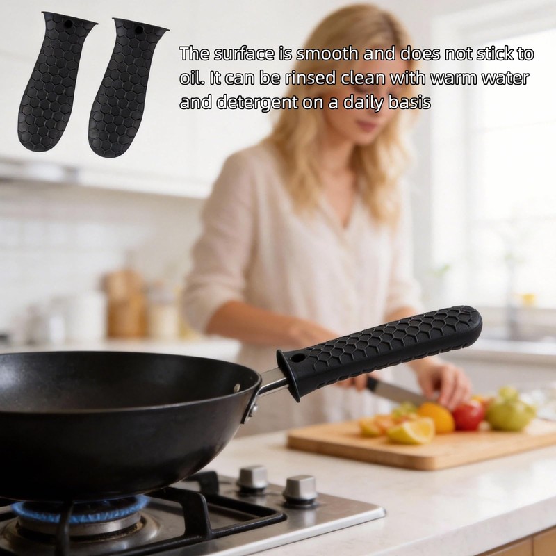 8 Pcs Silicone Pot Handle Covers Set, Heat Resistant Cast