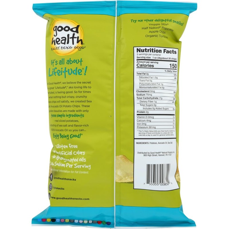 Good Health Avocado Oil Kettle Style Chips with Sea Salt