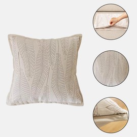 Cream Cushion Covers - Set of 2 Cream Plush Cushion Covers 45X 45, Fluffy Cushion Covers, Faux Fur Cushion Covers, Furry Cushion Covers, Preppy Room Decorative Cushion Covers for Sofa Living Room Bed