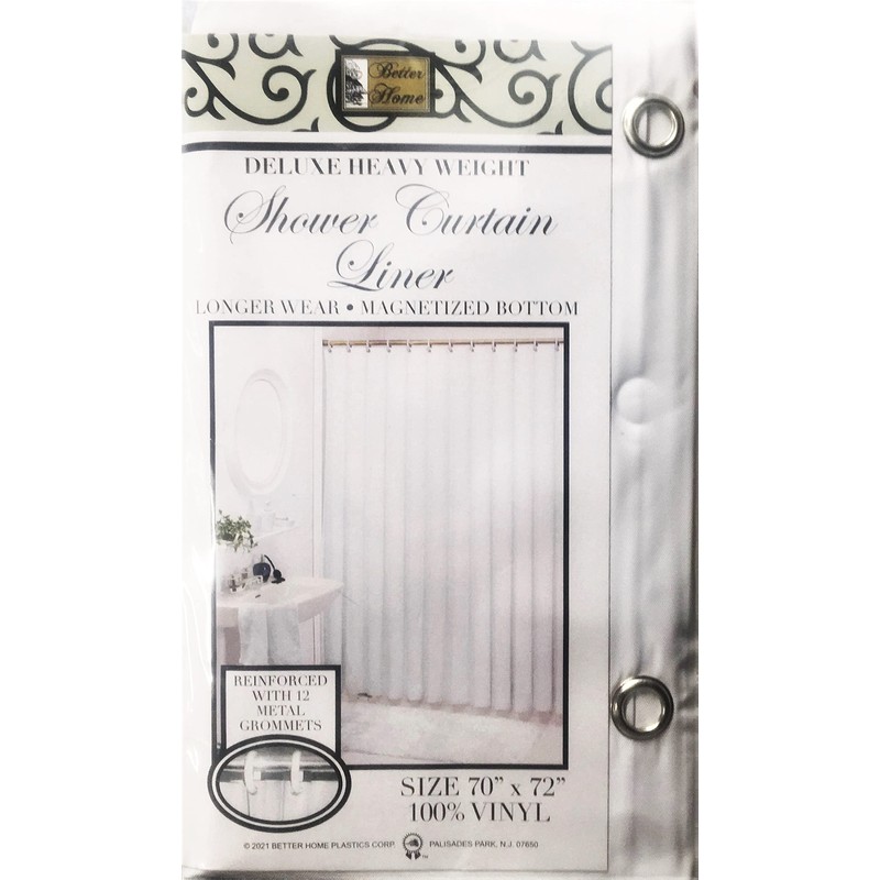 Better Home Deluxe Heavy Weight Shower Curtain Liner Bright Color