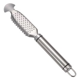 Jecdfs Professional Fish Scaler Made of Stainless Steel, Fish Scale Remover Tool, Fish Scaler Scraper, Rustproof and Durable, for Kitchen and Outdoor, 23 cm, Suitable for All Fish Types