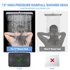 13 Inch Shower Head With Handheld Spray Combo, High Pressure
