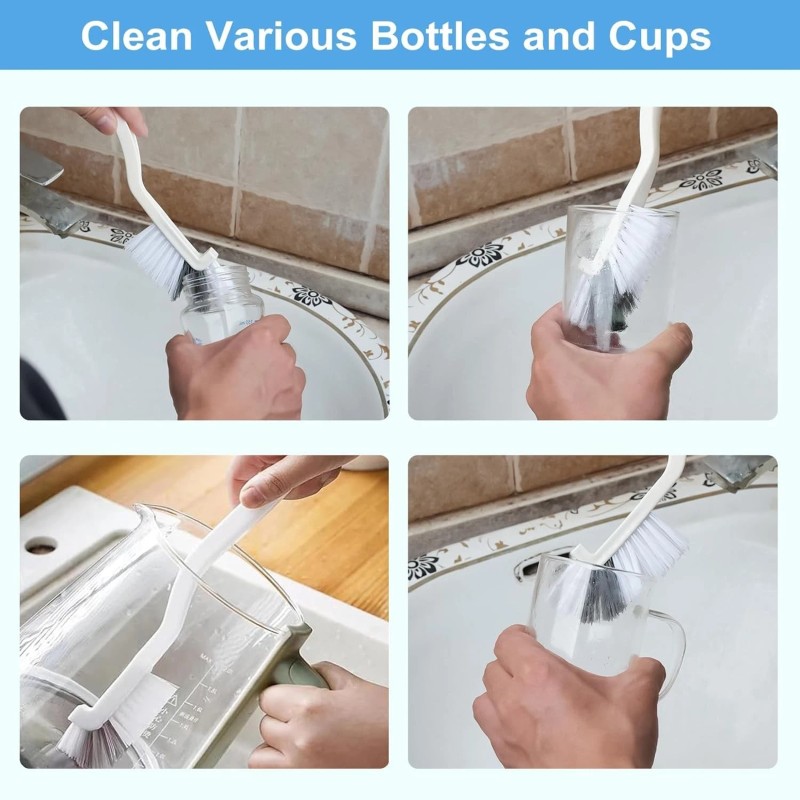 Dfacio 11Pcs Crevice Cleaning Brush Set, Hard Bristle Cleaning Supplies