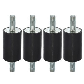 X AUTOHAUX 4pcs M8 Car Anti Vibration Rubber Isolator Damper 25x40mm Rubber Bobbin Mount Shock Absorb Mounts for Compressors VV Engines